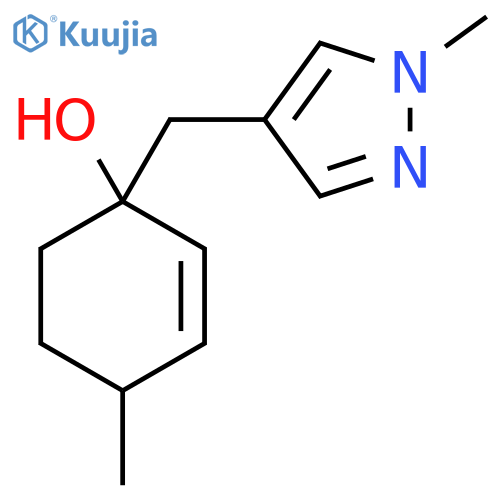4-methyl-1-[(1-methyl-1H-pyrazol-4-yl)methyl]cyclohex-2-en-1-ol structure