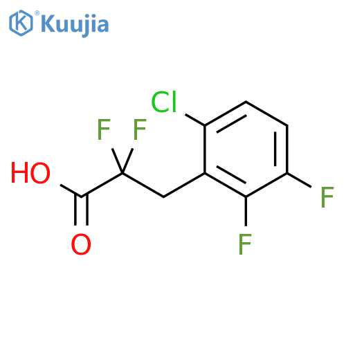 3-(6-chloro-2,3-difluorophenyl)-2,2-difluoropropanoic acid structure