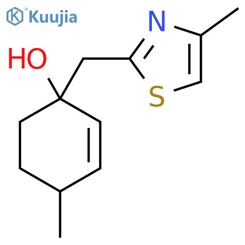 4-Methyl-1-[(4-methyl-1,3-thiazol-2-yl)methyl]cyclohex-2-en-1-ol structure