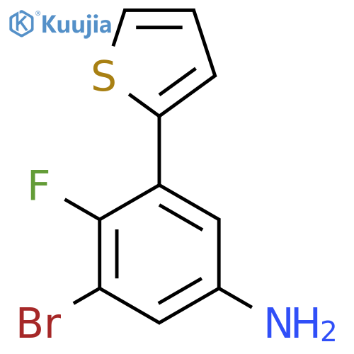3-bromo-4-fluoro-5-(thiophen-2-yl)aniline structure