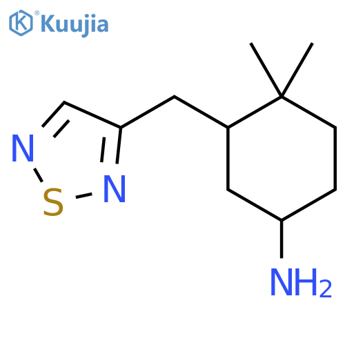 4,4-Dimethyl-3-[(1,2,5-thiadiazol-3-yl)methyl]cyclohexan-1-amine structure