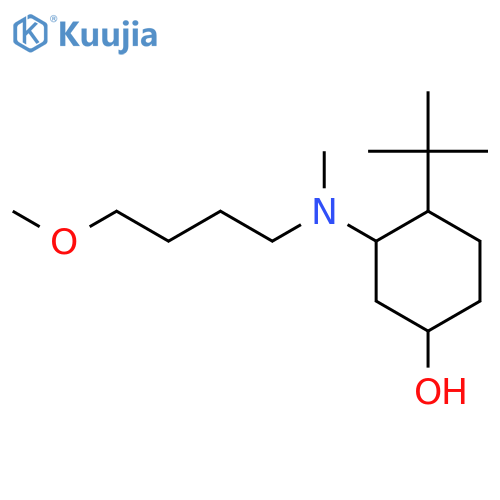 4-Tert-butyl-3-[(4-methoxybutyl)(methyl)amino]cyclohexan-1-ol structure