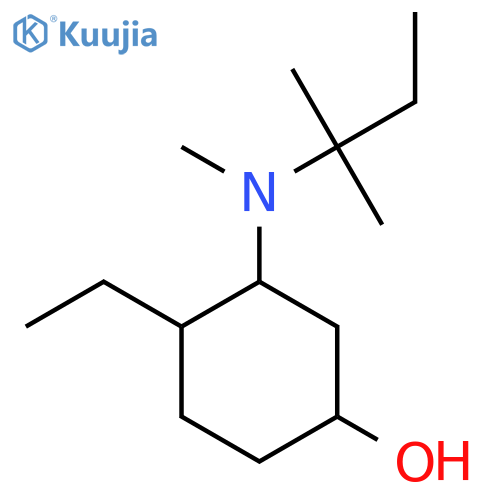 4-Ethyl-3-[methyl(2-methylbutan-2-yl)amino]cyclohexan-1-ol structure