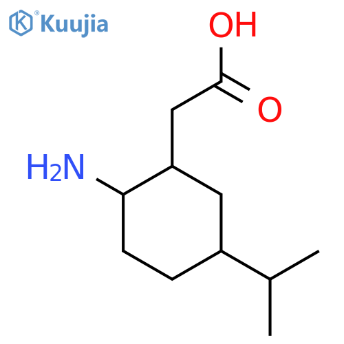 2-[2-Amino-5-(propan-2-yl)cyclohexyl]acetic acid structure