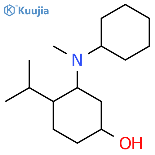 3-[Cyclohexyl(methyl)amino]-4-(propan-2-yl)cyclohexan-1-ol structure