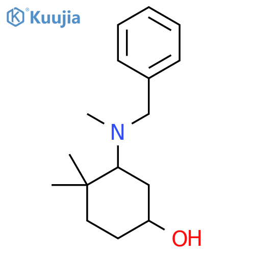 3-[Benzyl(methyl)amino]-4,4-dimethylcyclohexan-1-ol structure
