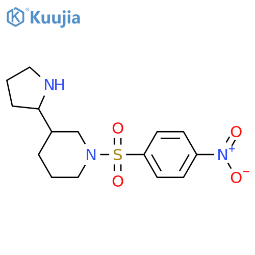 1-(4-Nitrobenzenesulfonyl)-3-(pyrrolidin-2-yl)piperidine structure