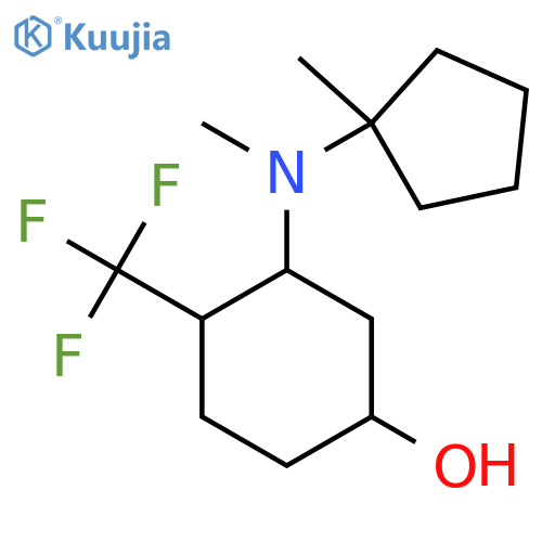 3-[Methyl(1-methylcyclopentyl)amino]-4-(trifluoromethyl)cyclohexan-1-ol structure