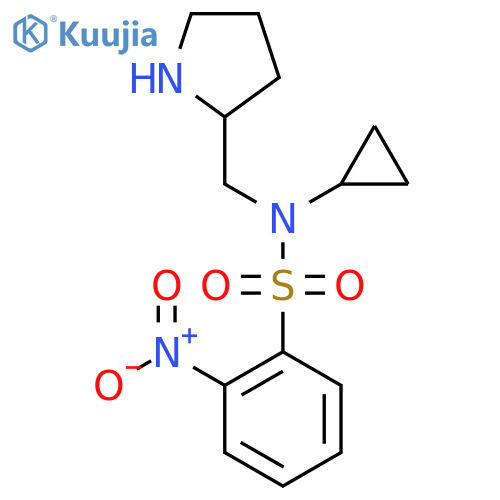 N-cyclopropyl-2-nitro-N-[(pyrrolidin-2-yl)methyl]benzene-1-sulfonamide structure