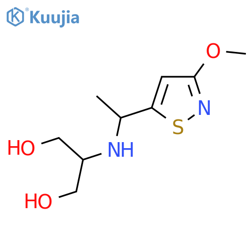 2-{1-(3-methoxy-1,2-thiazol-5-yl)ethylamino}propane-1,3-diol structure