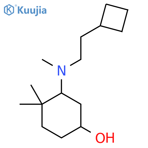 3-[(2-Cyclobutylethyl)(methyl)amino]-4,4-dimethylcyclohexan-1-ol structure