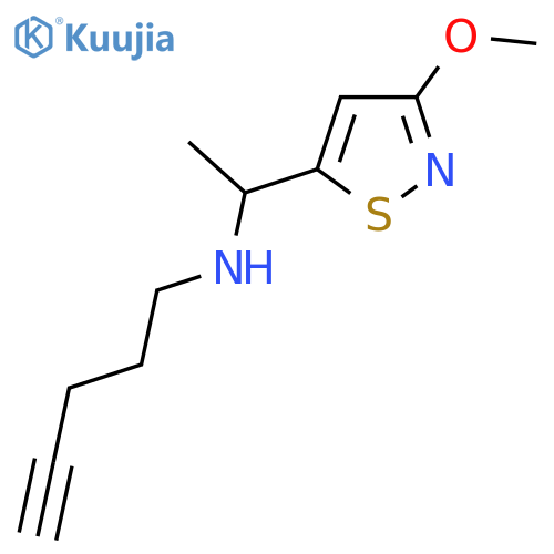 1-(3-methoxy-1,2-thiazol-5-yl)ethyl(pent-4-yn-1-yl)amine structure