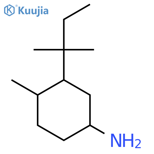 4-Methyl-3-(2-methylbutan-2-yl)cyclohexan-1-amine structure