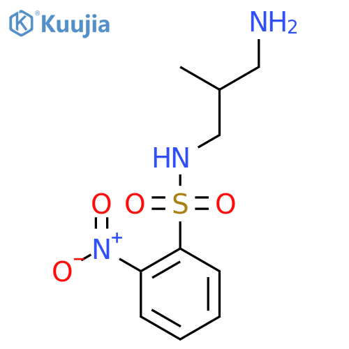 N-(3-amino-2-methylpropyl)-2-nitrobenzene-1-sulfonamide structure