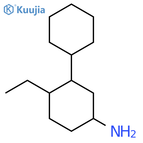 3-Cyclohexyl-4-ethylcyclohexan-1-amine structure