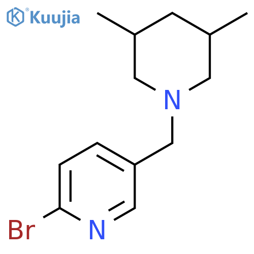 2-bromo-5-(3,5-dimethylpiperidin-1-yl)methylpyridine structure