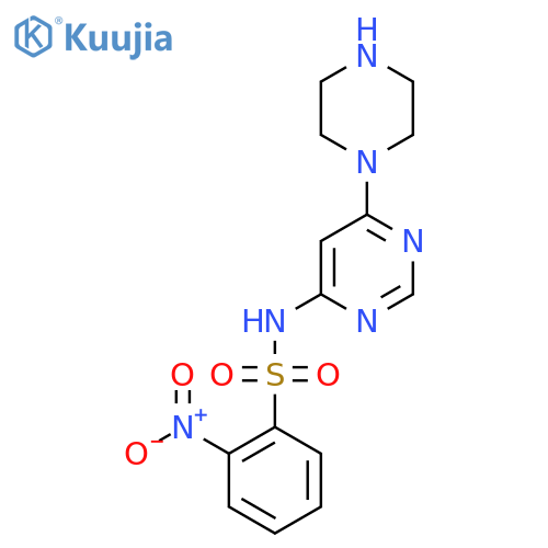 2-nitro-N-[6-(piperazin-1-yl)pyrimidin-4-yl]benzene-1-sulfonamide structure
