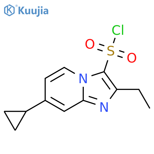 7-cyclopropyl-2-ethylimidazo1,2-apyridine-3-sulfonyl chloride structure