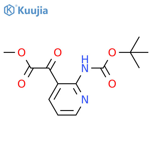 Methyl 2-(2-{[(tert-butoxy)carbonyl]amino}pyridin-3-yl)-2-oxoacetate structure