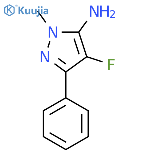 4-fluoro-1-methyl-3-phenyl-1H-pyrazol-5-amine structure