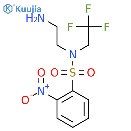N-(2-aminoethyl)-2-nitro-N-(2,2,2-trifluoroethyl)benzene-1-sulfonamide structure