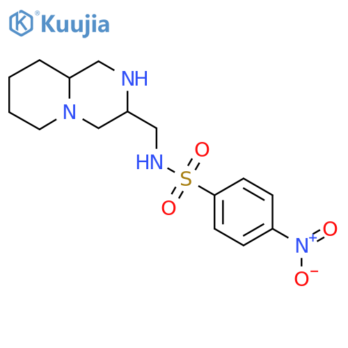 4-nitro-N-({octahydro-1H-pyrido[1,2-a]pyrazin-3-yl}methyl)benzene-1-sulfonamide structure