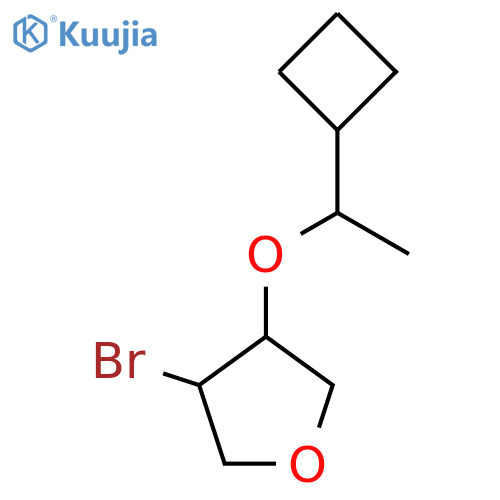 3-bromo-4-(1-cyclobutylethoxy)oxolane structure