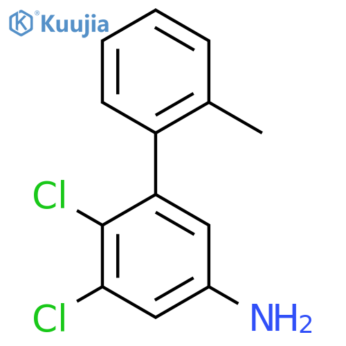 3,4-dichloro-5-(2-methylphenyl)aniline structure
