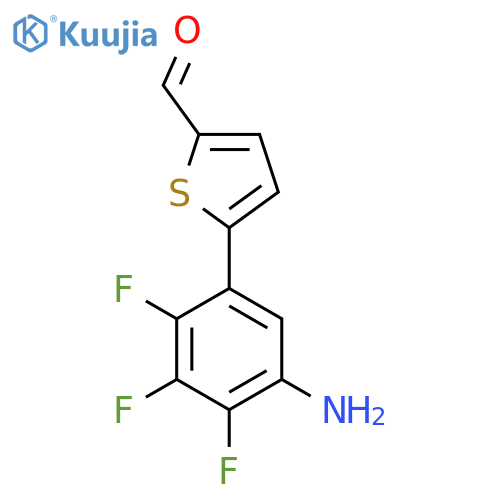 5-(5-amino-2,3,4-trifluorophenyl)thiophene-2-carbaldehyde structure