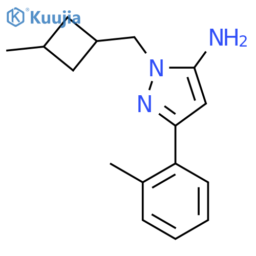 1-(3-methylcyclobutyl)methyl-3-(2-methylphenyl)-1H-pyrazol-5-amine structure
