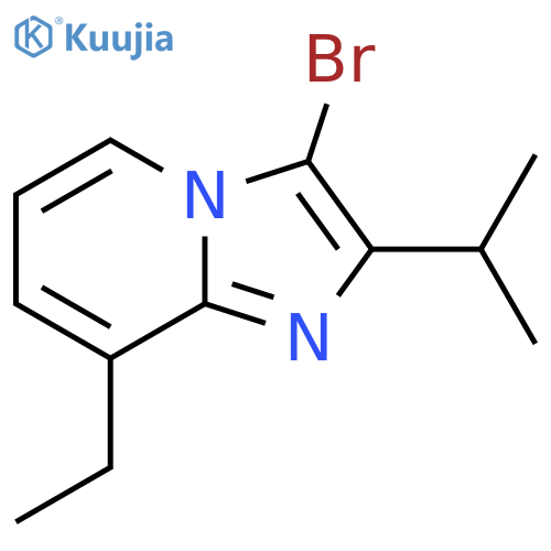 3-bromo-8-ethyl-2-(propan-2-yl)imidazo1,2-apyridine structure