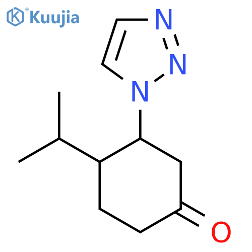 4-(propan-2-yl)-3-(1H-1,2,3-triazol-1-yl)cyclohexan-1-one structure