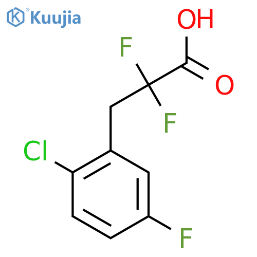 3-(2-chloro-5-fluorophenyl)-2,2-difluoropropanoic acid structure