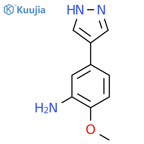 2-methoxy-5-(1H-pyrazol-4-yl)aniline structure