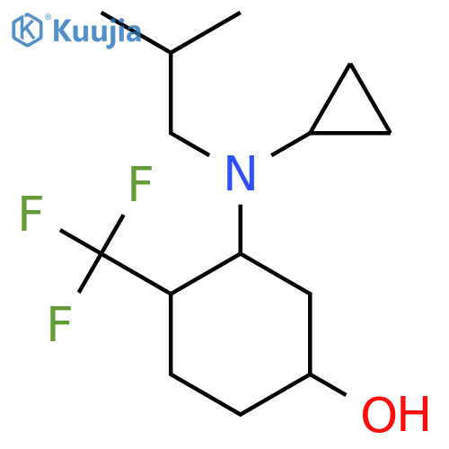 3-[Cyclopropyl(2-methylpropyl)amino]-4-(trifluoromethyl)cyclohexan-1-ol structure