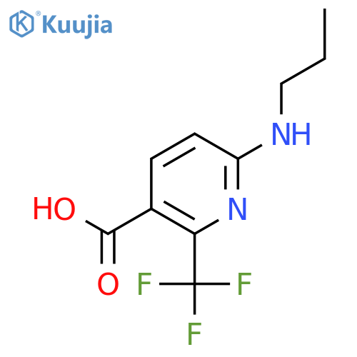 6-(propylamino)-2-(trifluoromethyl)pyridine-3-carboxylic acid structure