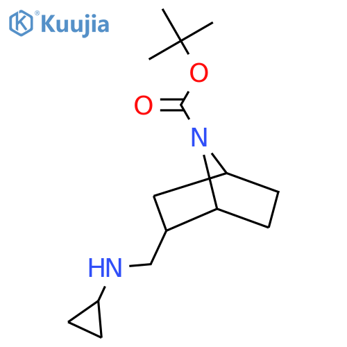tert-butyl 2-(cyclopropylamino)methyl-7-azabicyclo2.2.1heptane-7-carboxylate structure
