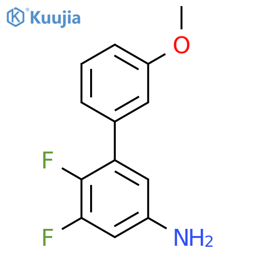 3,4-difluoro-5-(3-methoxyphenyl)aniline structure