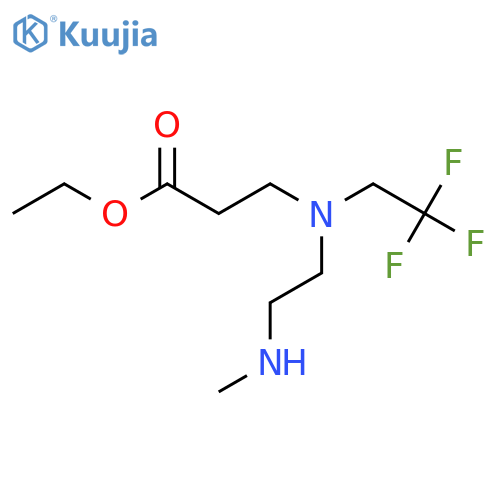 ethyl 3-{2-(methylamino)ethyl(2,2,2-trifluoroethyl)amino}propanoate structure