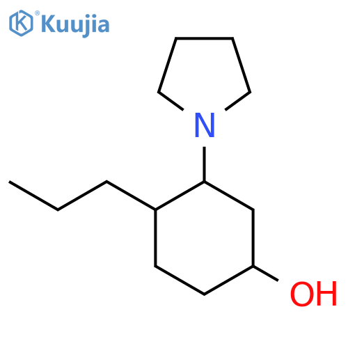 4-Propyl-3-(pyrrolidin-1-yl)cyclohexan-1-ol structure