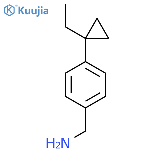 4-(1-ethylcyclopropyl)phenylmethanamine structure
