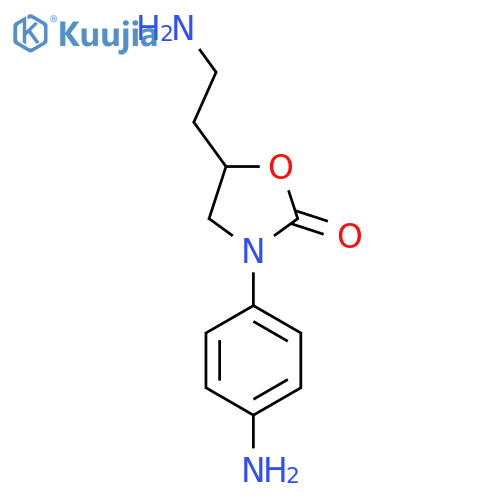 5-(2-Aminoethyl)-3-(4-aminophenyl)-1,3-oxazolidin-2-one structure