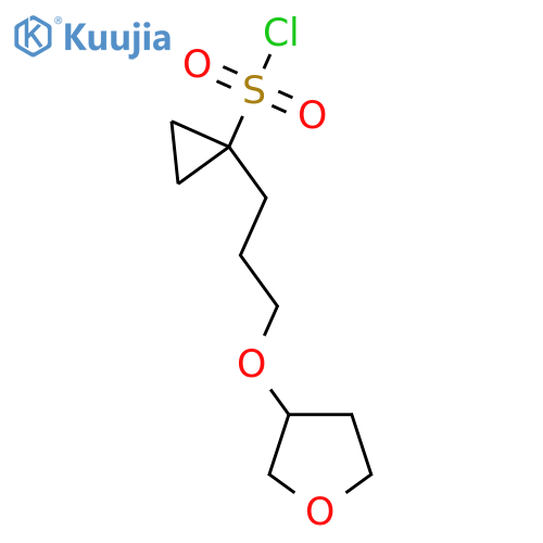1-3-(oxolan-3-yloxy)propylcyclopropane-1-sulfonyl chloride structure