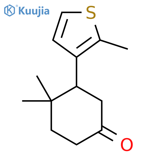 4,4-Dimethyl-3-(2-methylthiophen-3-yl)cyclohexan-1-one structure