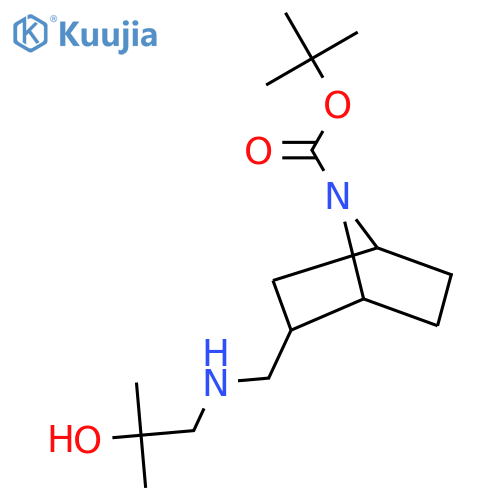 tert-butyl 2-{(2-hydroxy-2-methylpropyl)aminomethyl}-7-azabicyclo2.2.1heptane-7-carboxylate structure