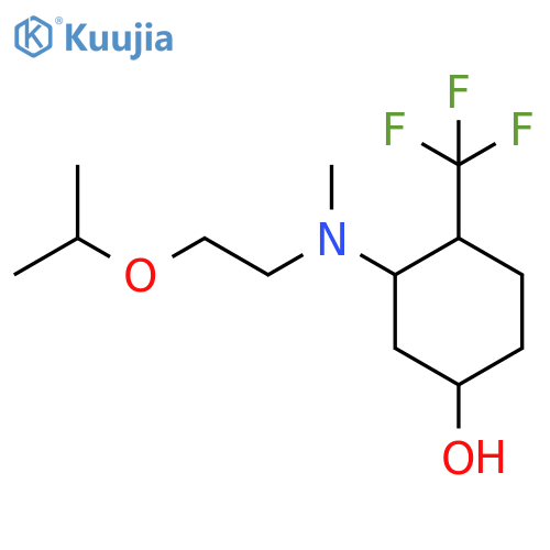 3-{Methyl[2-(propan-2-yloxy)ethyl]amino}-4-(trifluoromethyl)cyclohexan-1-ol structure