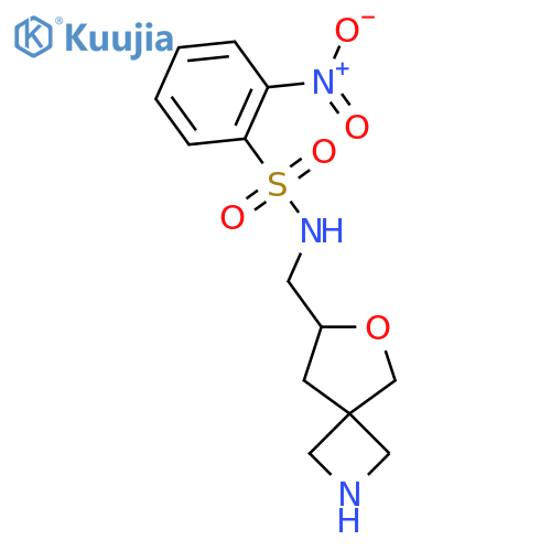 2-nitro-N-({6-oxa-2-azaspiro[3.4]octan-7-yl}methyl)benzene-1-sulfonamide structure