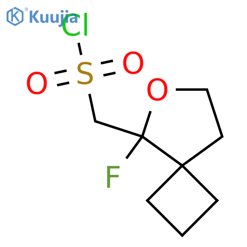 {5-fluoro-6-oxaspiro3.4octan-5-yl}methanesulfonyl chloride structure