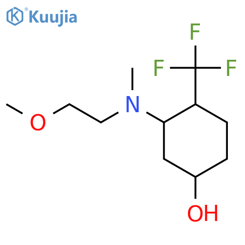 3-[(2-Methoxyethyl)(methyl)amino]-4-(trifluoromethyl)cyclohexan-1-ol structure