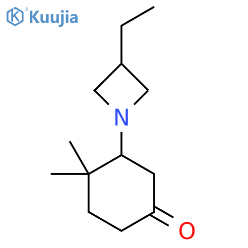 3-(3-Ethylazetidin-1-yl)-4,4-dimethylcyclohexan-1-one structure